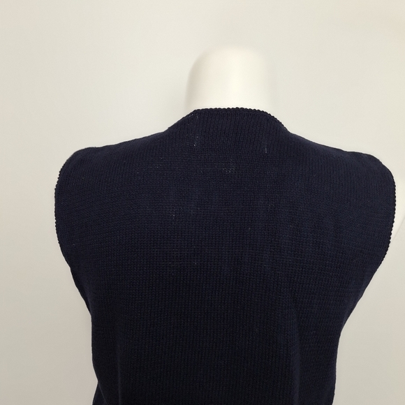 Eagle’s Eye Collectibles 3-D Vintage Grandmacore Teddy Bear V-Neck Knit Vest L - Picture 7 of 12